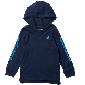 Adidas Long Sleeve Hooded Tee - Boys Med. 10/12